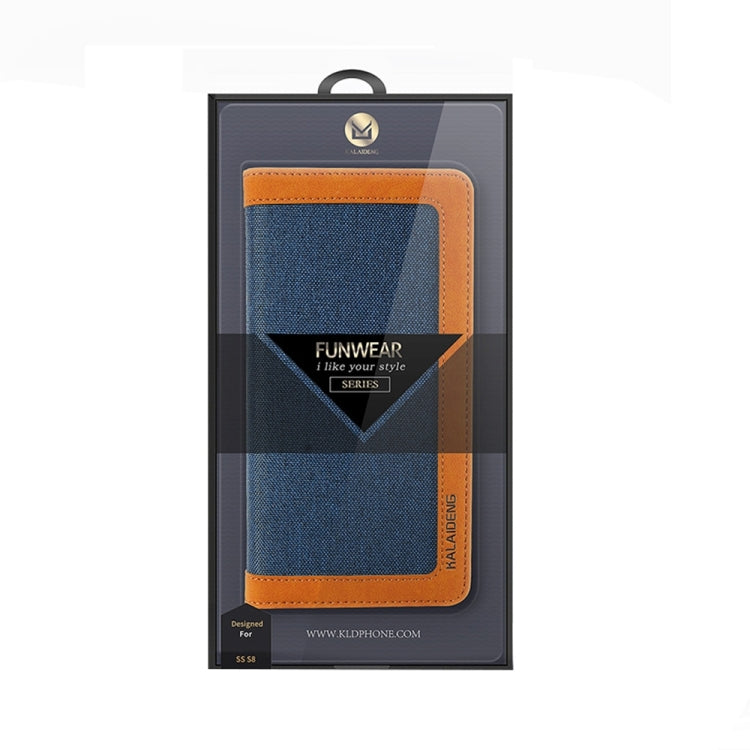 KALAIDENG FUNWEAR X Series for Galaxy S8 Linen Leather + TPU Horizontal Flip Leather Case with Card Slots & Holder & Lanyard