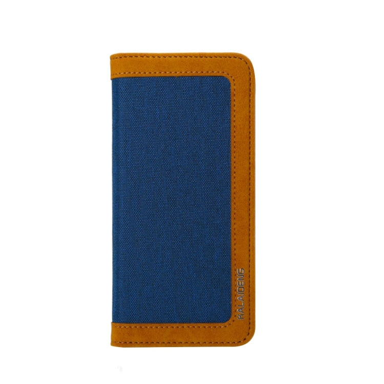 KALAIDENG FUNWEAR X Series for Galaxy S8 + / G955 Linen Leather + TPU Horizontal Flip Leather Case with Card Slots & Holder & Lanyard(Blue)
