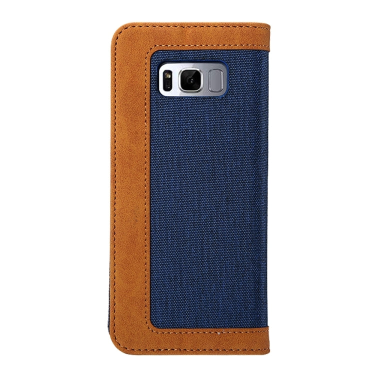 KALAIDENG FUNWEAR X Series for Galaxy S8 + / G955 Linen Leather + TPU Horizontal Flip Leather Case with Card Slots & Holder & Lanyard(Blue)