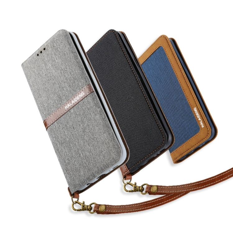 KALAIDENG FUNWEAR X Series for Galaxy S8 + / G955 Linen Leather + TPU Horizontal Flip Leather Case with Card Slots & Holder & Lanyard(Blue)
