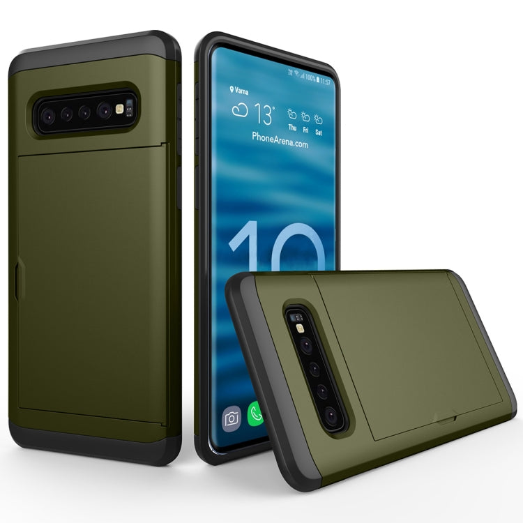 Shockproof Rugged Armor Protective Case for Galaxy S10, with Card Slot