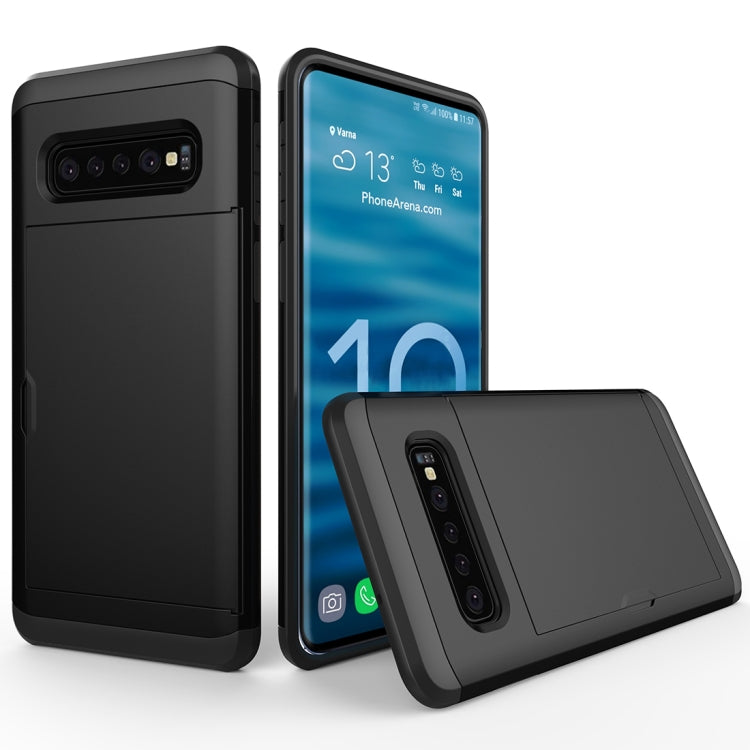 Shockproof Rugged Armor Protective Case for Galaxy S10, with Card Slot