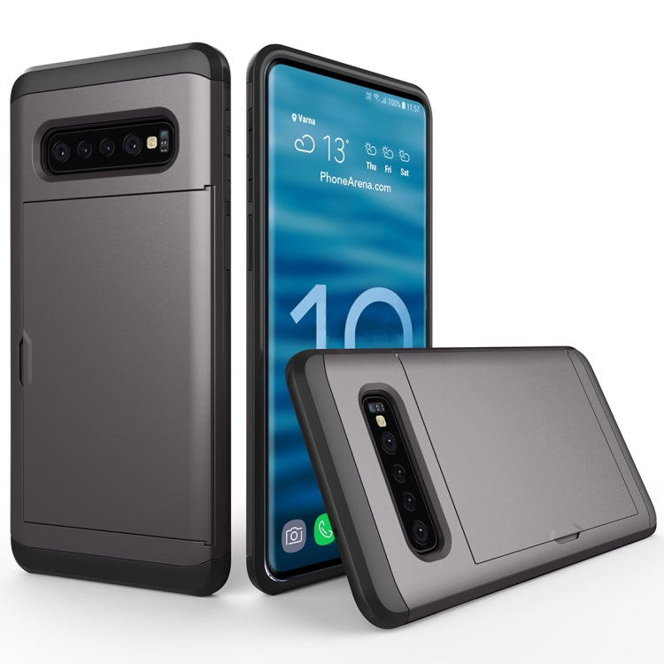 Shockproof Rugged Armor Protective Case for Galaxy S10, with Card Slot