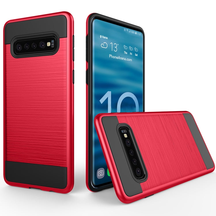 Brushed Texture PC + TPU Protective Case for Galaxy S10