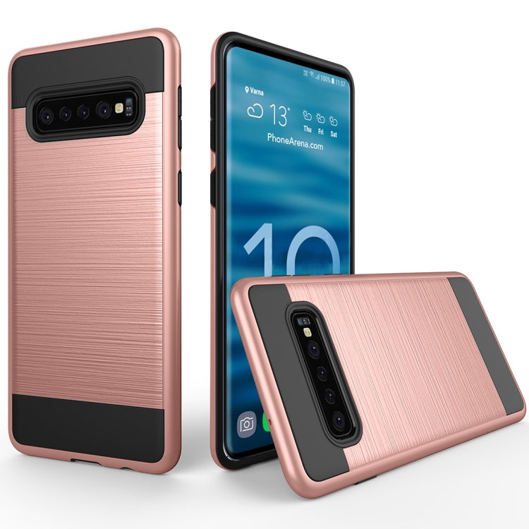 Brushed Texture PC + TPU Protective Case for Galaxy S10