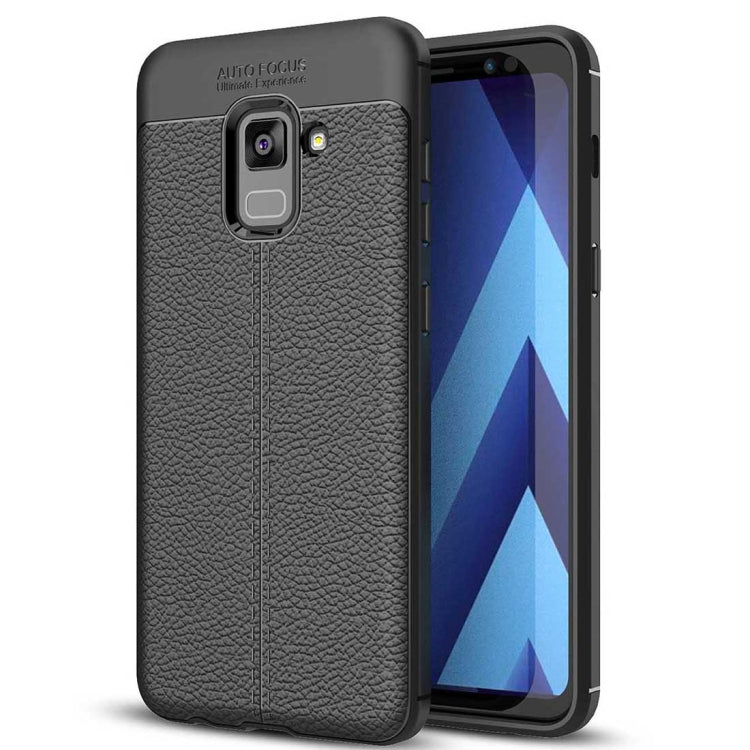 For Galaxy A5 (2018) Litchi Texture Soft TPU Protective Case