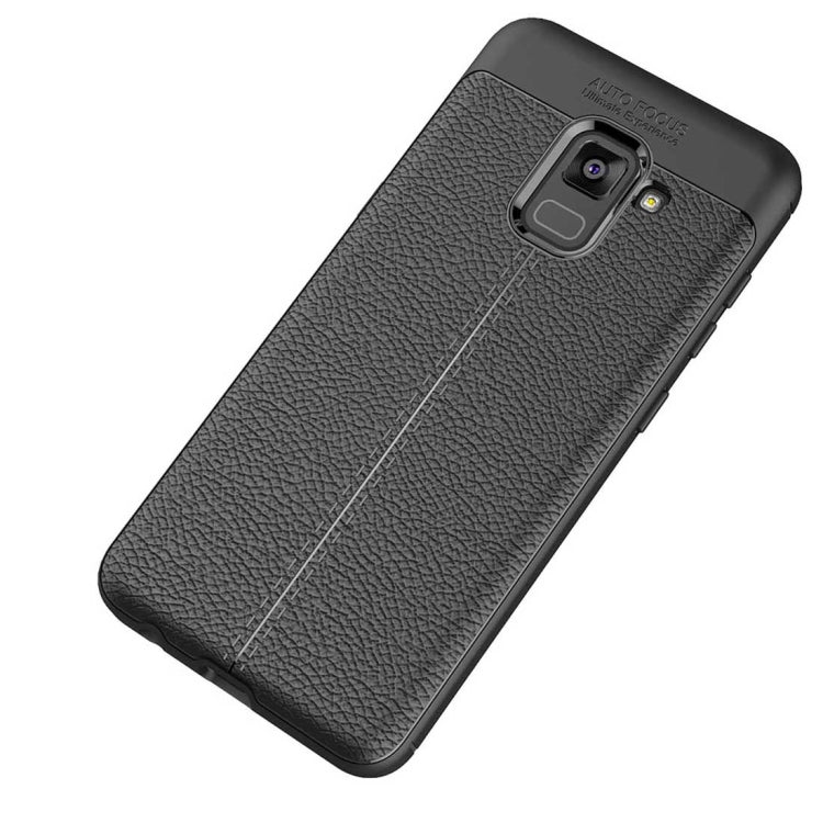 For Galaxy A5 (2018) Litchi Texture Soft TPU Protective Case