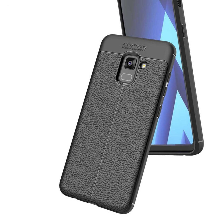 For Galaxy A5 (2018) Litchi Texture Soft TPU Protective Case