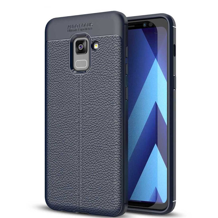 For Galaxy A5 (2018) Litchi Texture Soft TPU Protective Case