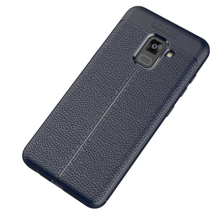 For Galaxy A5 (2018) Litchi Texture Soft TPU Protective Case