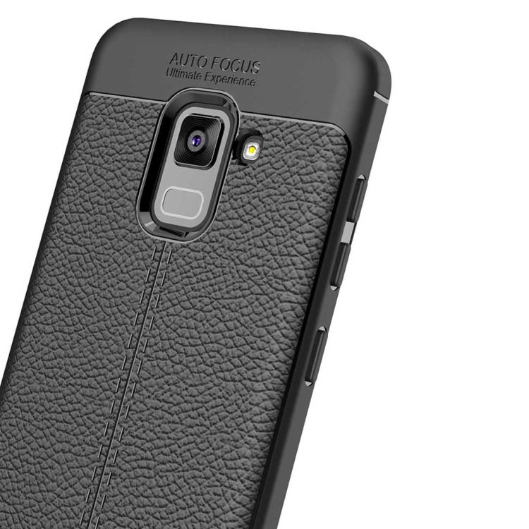 For Galaxy A5 (2018) Litchi Texture Soft TPU Protective Case