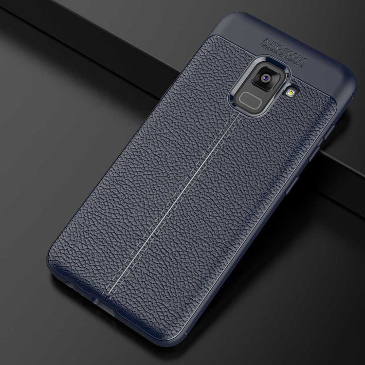 For Galaxy A5 (2018) Litchi Texture Soft TPU Protective Case