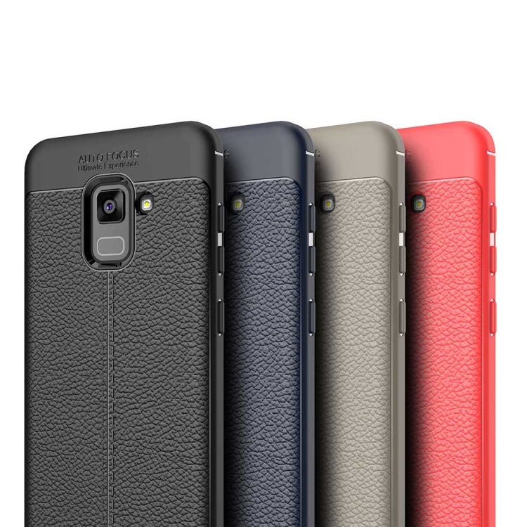 For Galaxy A5 (2018) Litchi Texture Soft TPU Protective Case