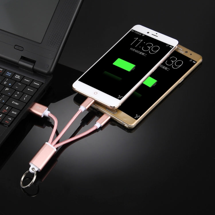 2 in 1 Weave Style Metal Head USB-C / Type-C