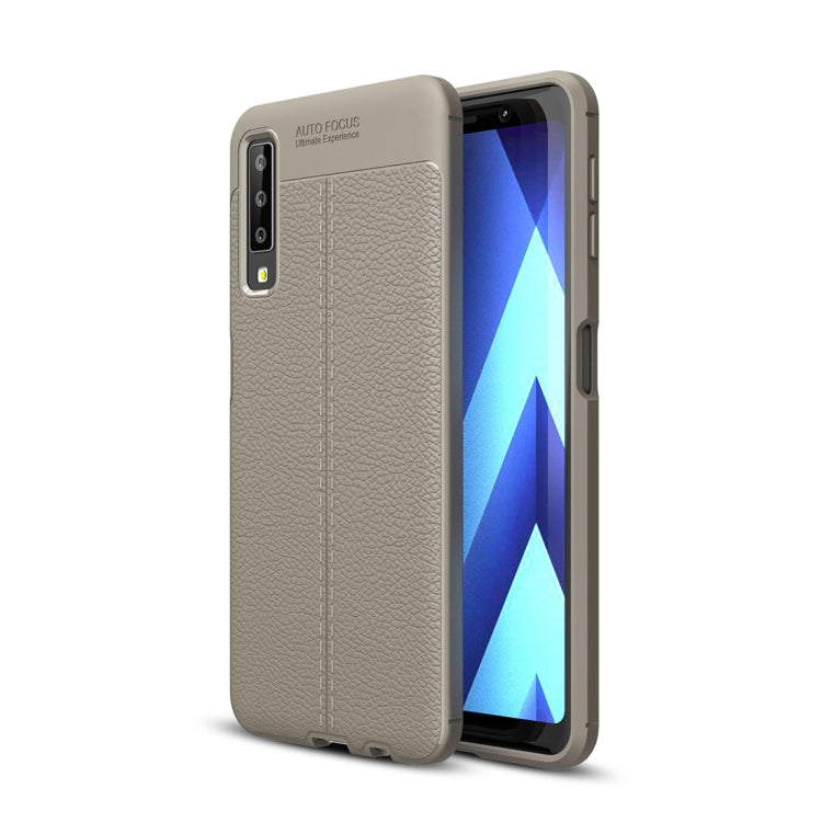 For Galaxy A7 (2018)  / A750  Litchi Texture Soft TPU Protective Case