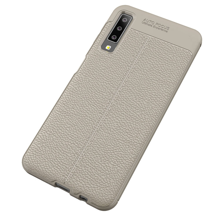 For Galaxy A7 (2018)  / A750  Litchi Texture Soft TPU Protective Case