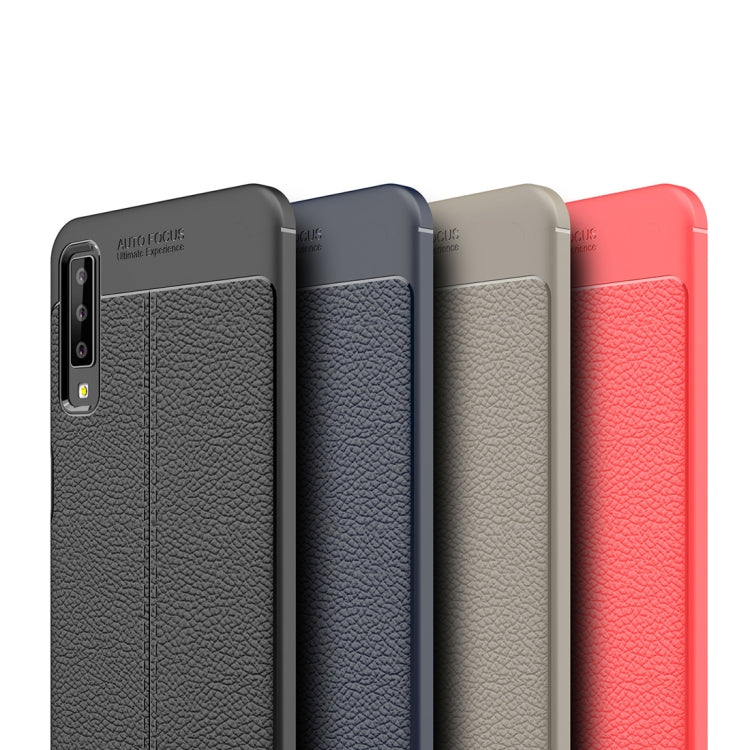 For Galaxy A7 (2018)  / A750  Litchi Texture Soft TPU Protective Case