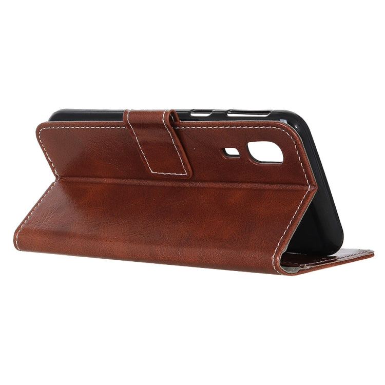 Retro Crazy Horse Texture Horizontal Flip Leather Case for Galaxy A2 Core, with Holder & Card Slots & Wallet & Photo Frame