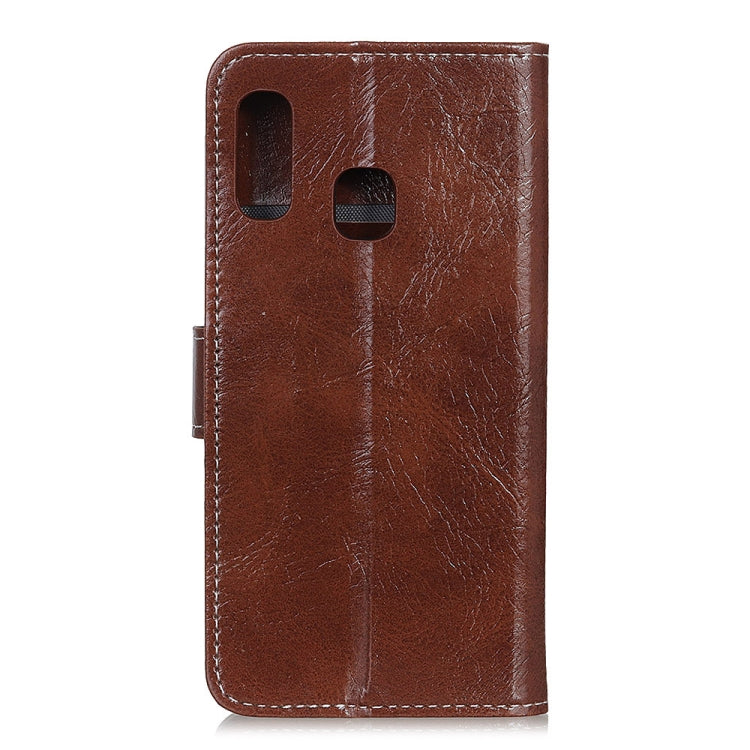 Retro Crazy Horse Texture Horizontal Flip Leather Case for Galaxy A20e, with Holder & Card Slots & Wallet & Photo Frame