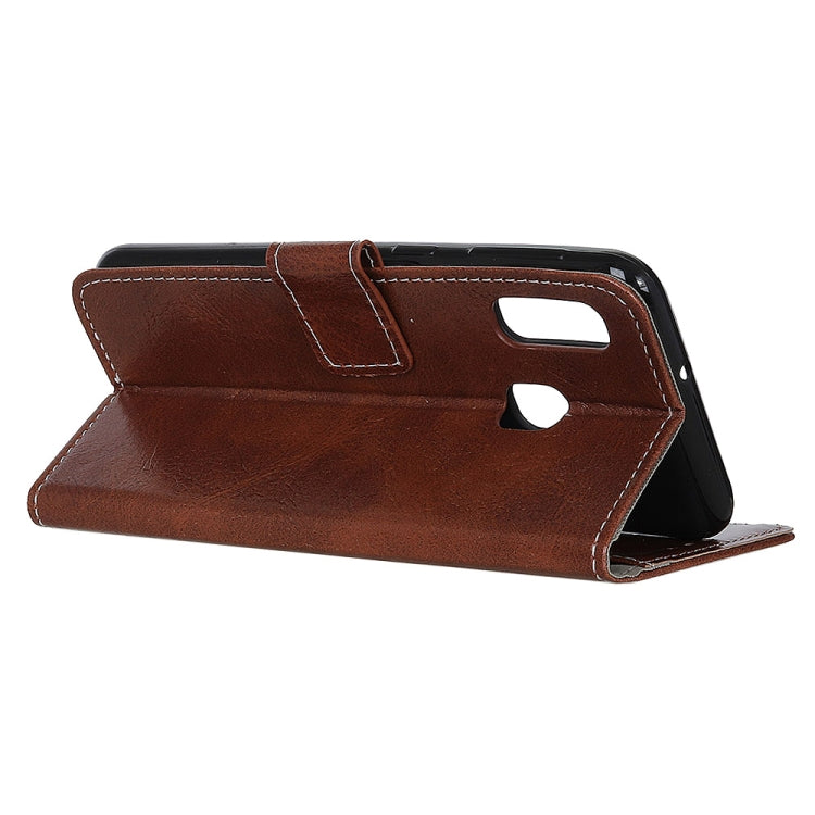 Retro Crazy Horse Texture Horizontal Flip Leather Case for Galaxy A20e, with Holder & Card Slots & Wallet & Photo Frame