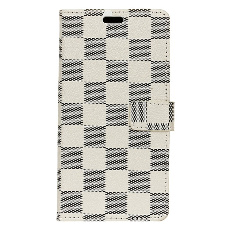 For Galaxy A5 (2017) Lattice Texture Horizontal Flip Leather Case with Holder & Card Slots & Wallet (White)