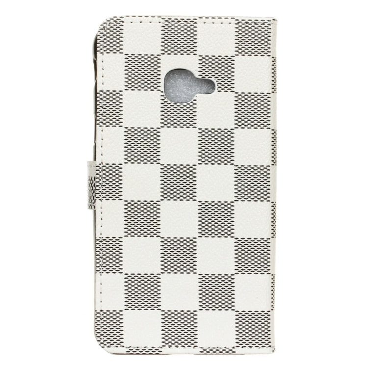 For Galaxy A5 (2017) Lattice Texture Horizontal Flip Leather Case with Holder & Card Slots & Wallet (White)
