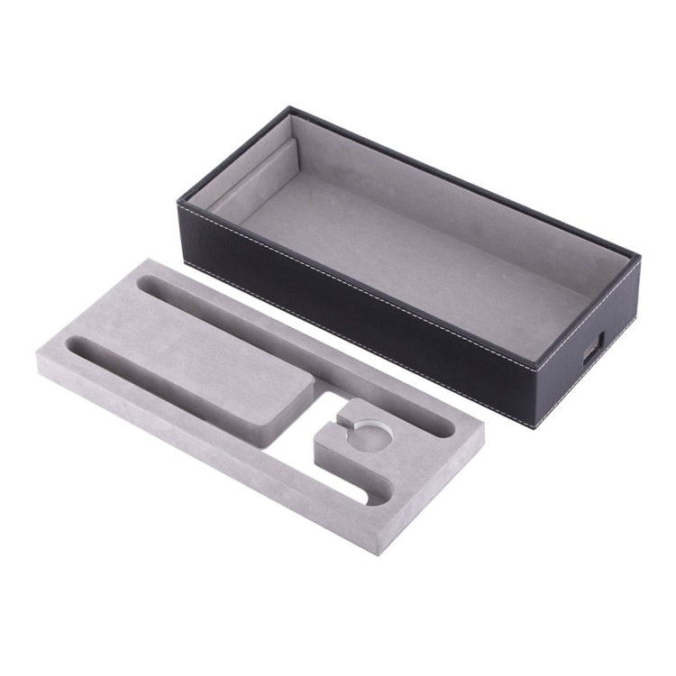 YM-UD07 4 in 1 Leather Casing Multi Device Charging Dock Docking Station Holder, For iPad , iPhone, Galaxy, Huawei, Xiaomi, LG, HTC and Other Smart Phones(Black)