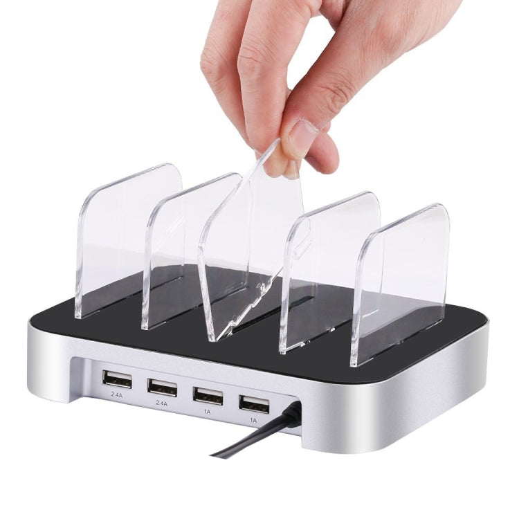 YM-UD01 24W Universal Detachable 4-Port USB Charging Dock Docking Station, For Phones & Tablets, US Plug, UK Plug, EU Plug, AU Plug