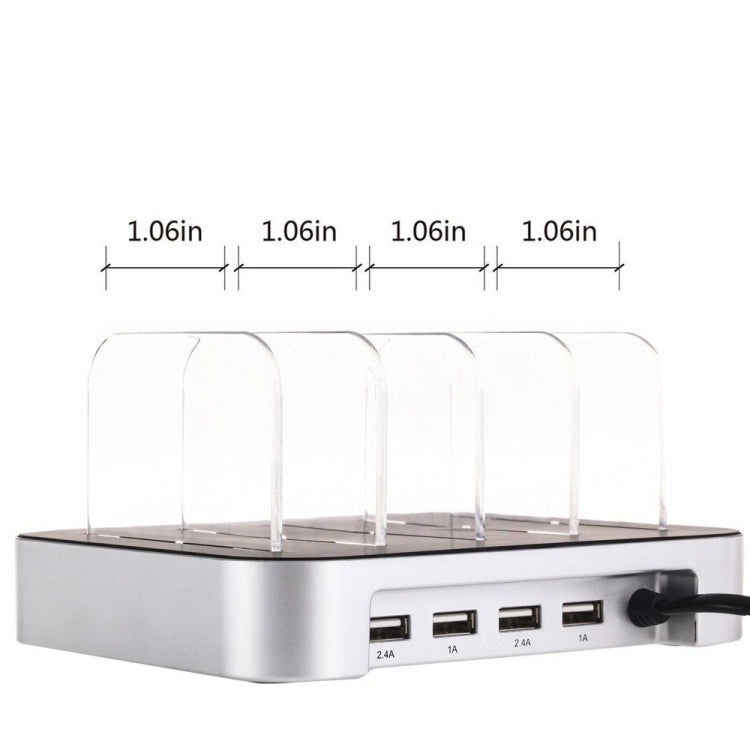 YM-UD01 24W Universal Detachable 4-Port USB Charging Dock Docking Station, For Phones & Tablets, US Plug, UK Plug, EU Plug, AU Plug