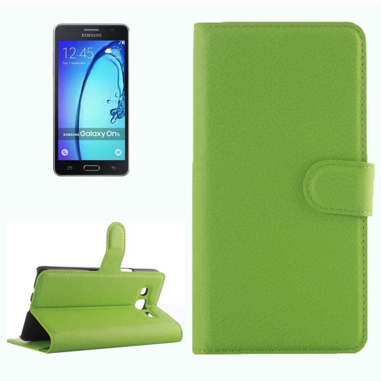 For Galaxy On5 Pro & On5 Litchi Texture Horizontal Flip Leather Case with Magnetic Buckle & Holder & Card Slots & Wallet