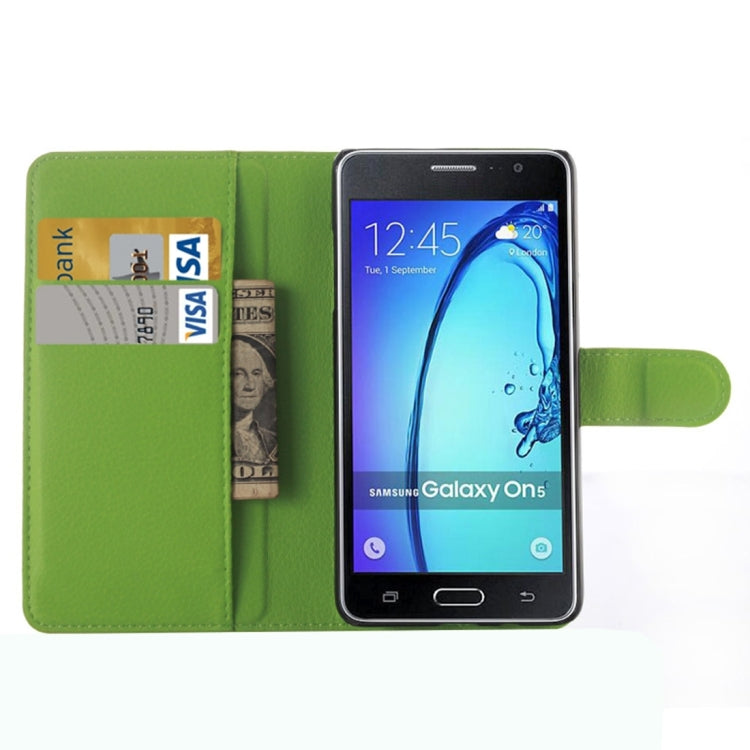 For Galaxy On5 Pro & On5 Litchi Texture Horizontal Flip Leather Case with Magnetic Buckle & Holder & Card Slots & Wallet
