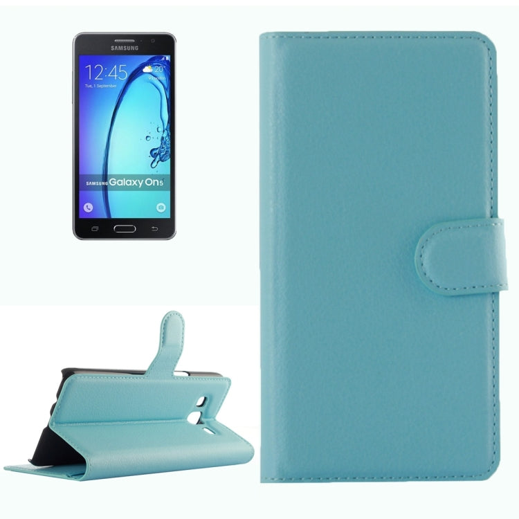 For Galaxy On5 Pro & On5 Litchi Texture Horizontal Flip Leather Case with Magnetic Buckle & Holder & Card Slots & Wallet