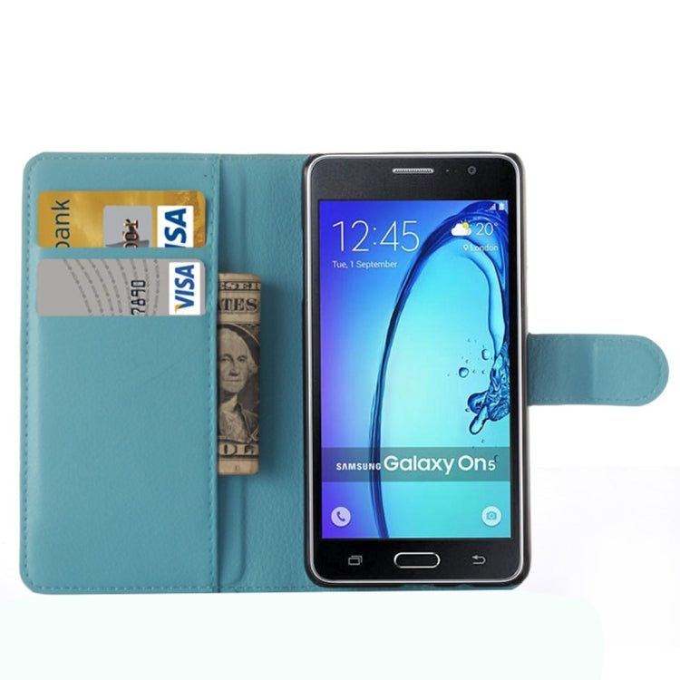 For Galaxy On5 Pro & On5 Litchi Texture Horizontal Flip Leather Case with Magnetic Buckle & Holder & Card Slots & Wallet
