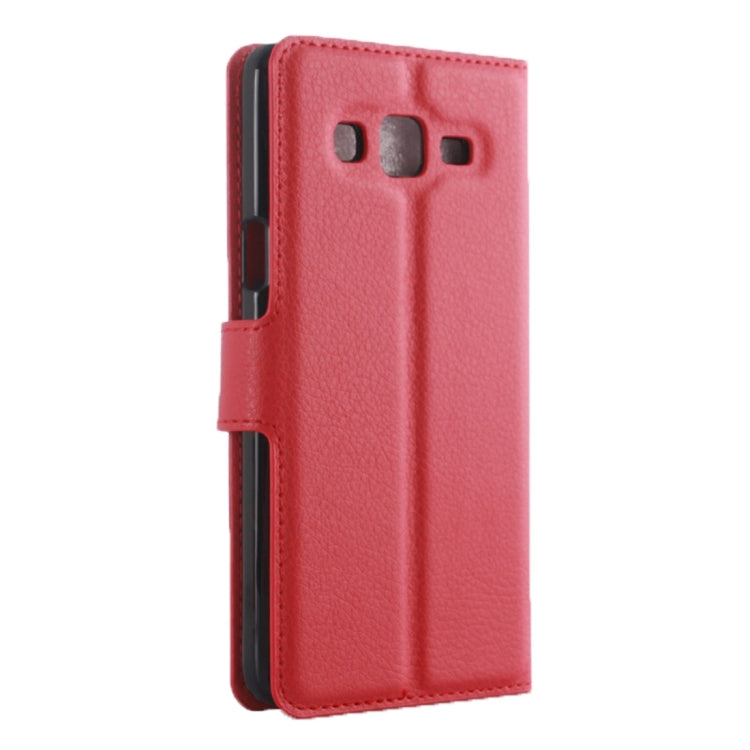 For Galaxy On5 Pro & On5 Litchi Texture Horizontal Flip Leather Case with Magnetic Buckle & Holder & Card Slots & Wallet