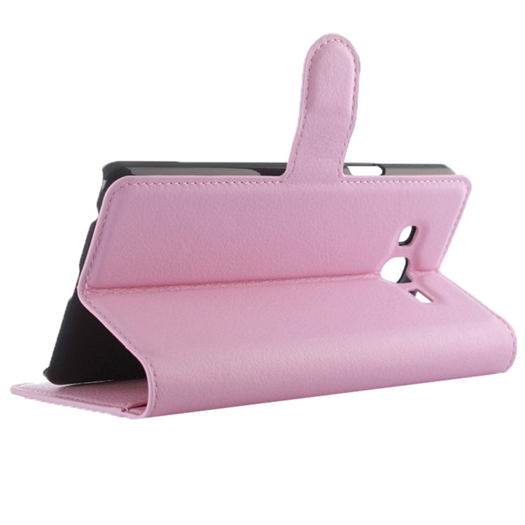 For Galaxy On7 Pro & On7 Litchi Texture Horizontal Flip Leather Case with Magnetic Buckle & Holder & Card Slots & Wallet