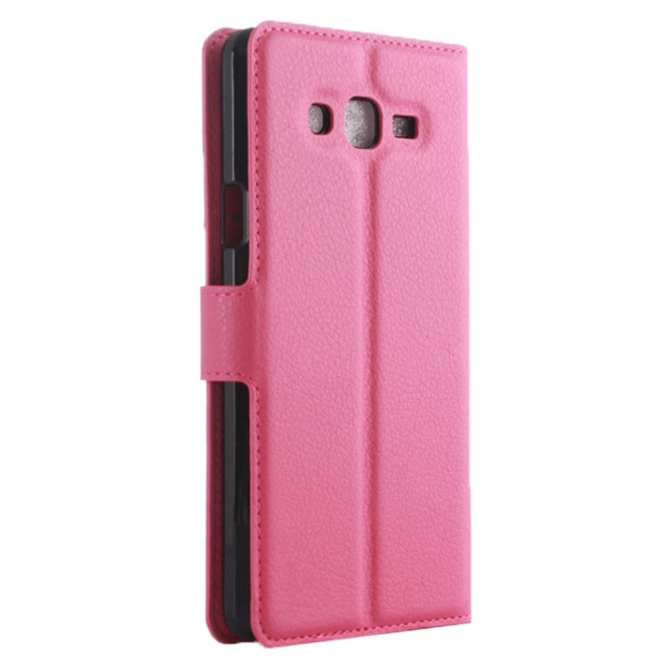 For Galaxy On7 Pro & On7 Litchi Texture Horizontal Flip Leather Case with Magnetic Buckle & Holder & Card Slots & Wallet