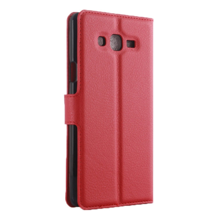For Galaxy On7 Pro & On7 Litchi Texture Horizontal Flip Leather Case with Magnetic Buckle & Holder & Card Slots & Wallet