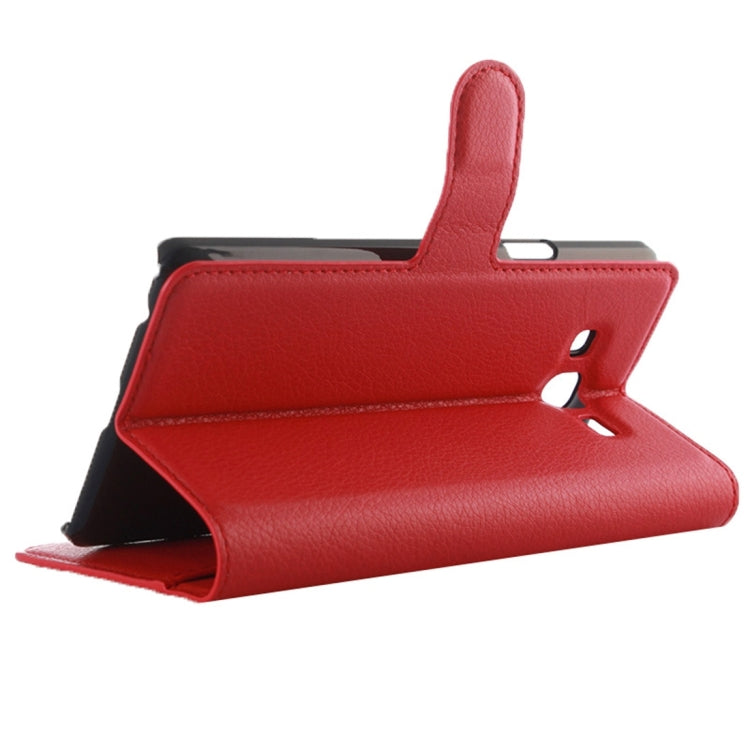 For Galaxy On7 Pro & On7 Litchi Texture Horizontal Flip Leather Case with Magnetic Buckle & Holder & Card Slots & Wallet
