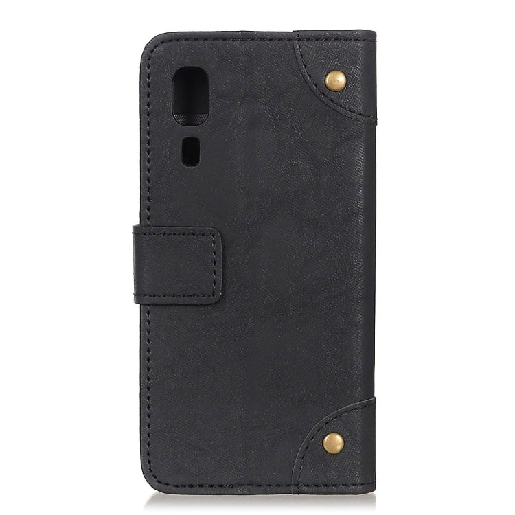 Copper Buckle Retro Crazy Horse Texture Horizontal Flip Leather Case for Galaxy A2 Core , with Holder & Card Slots & Wallet