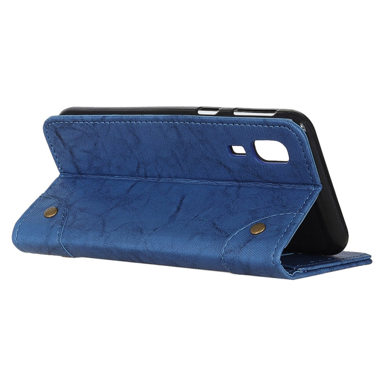 Copper Buckle Retro Crazy Horse Texture Horizontal Flip Leather Case for Galaxy A2 Core , with Holder & Card Slots & Wallet