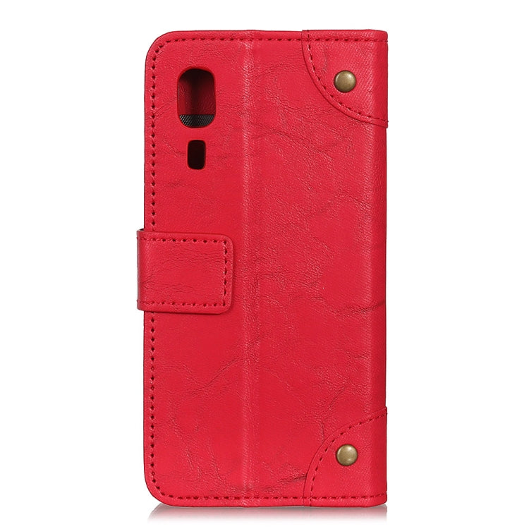Copper Buckle Retro Crazy Horse Texture Horizontal Flip Leather Case for Galaxy A2 Core , with Holder & Card Slots & Wallet