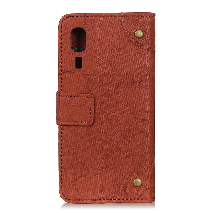 Copper Buckle Retro Crazy Horse Texture Horizontal Flip Leather Case for Galaxy A2 Core , with Holder & Card Slots & Wallet