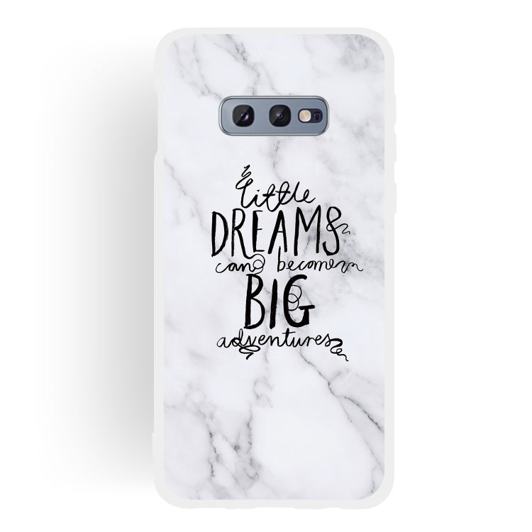 Dream Text Matte Semi-transparent TPU Marble Phone Case for Galaxy S10e