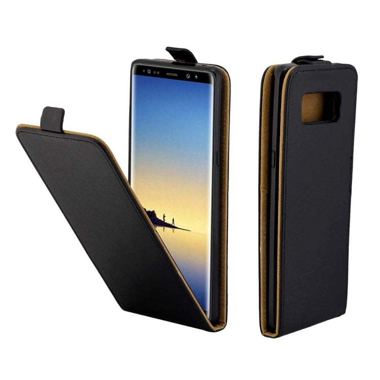 For Galaxy Note 8 TPU Business Style Vertical Flip Protective Leather Case with Card Slot (Black)
