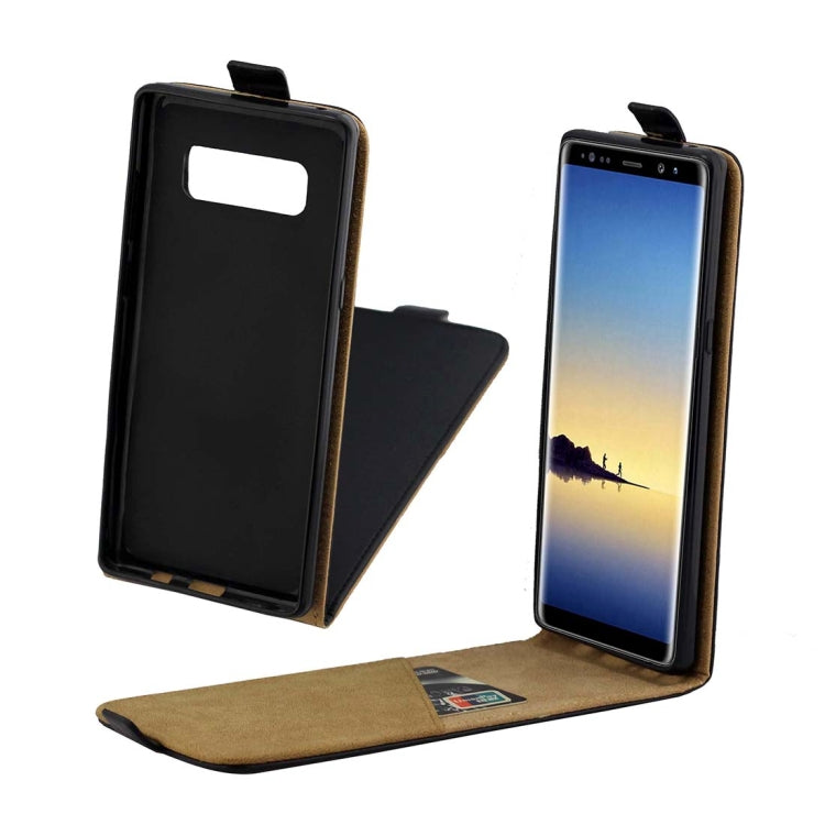 For Galaxy Note 8 TPU Business Style Vertical Flip Protective Leather Case with Card Slot (Black)