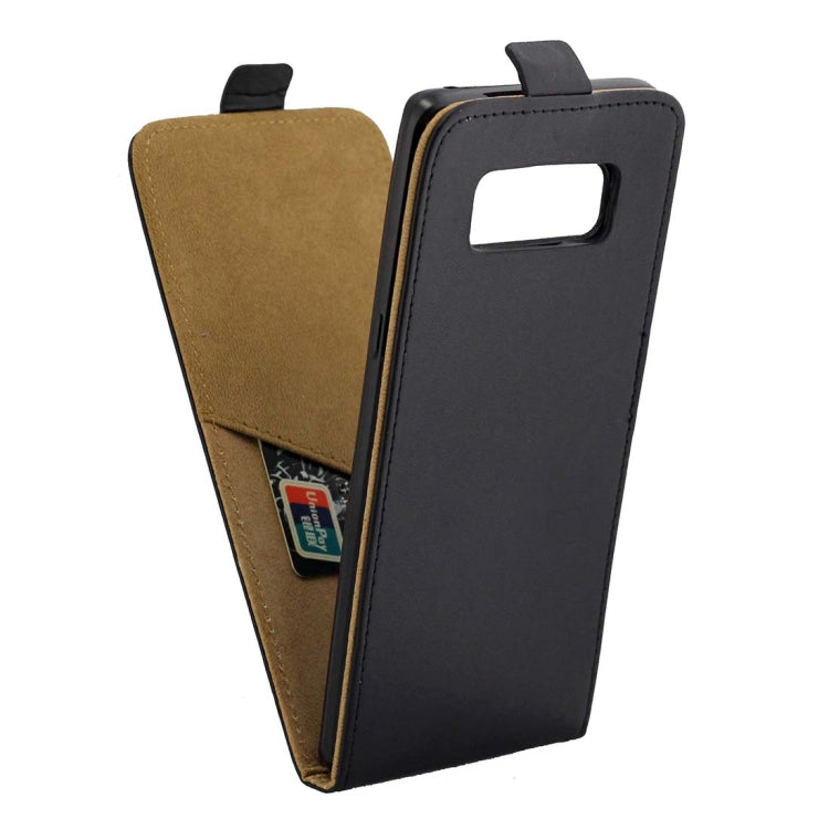 For Galaxy Note 8 TPU Business Style Vertical Flip Protective Leather Case with Card Slot (Black)