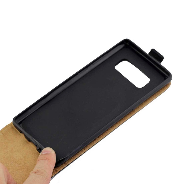 For Galaxy Note 8 TPU Business Style Vertical Flip Protective Leather Case with Card Slot (Black)
