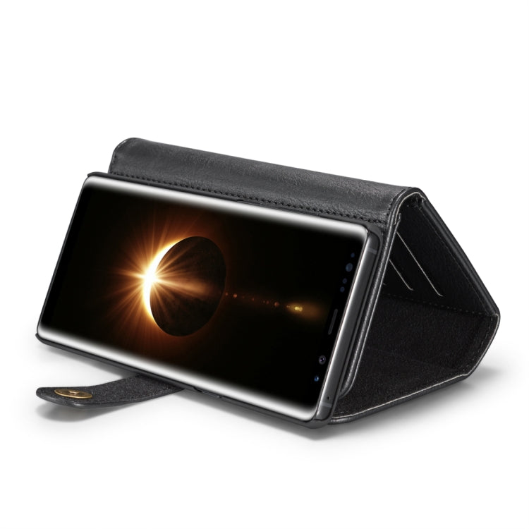 DG.MING for Galaxy Note 8 Triple Fold Crazy Horse Texture Horizontal Flip Magnetic Protective Case with Holder & Card Slots & Wallet