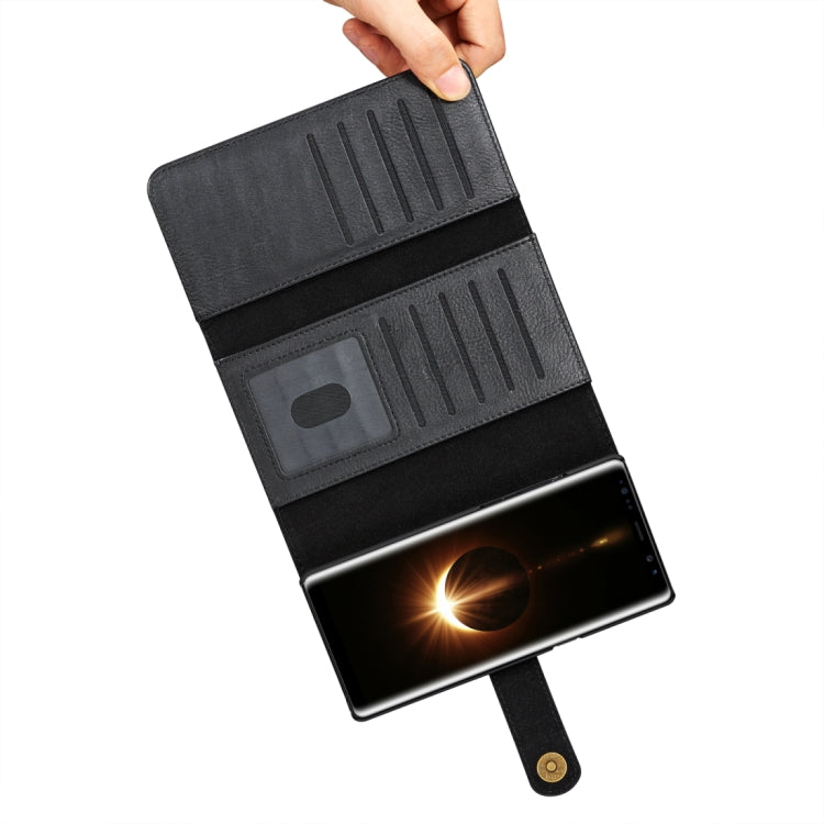 DG.MING for Galaxy Note 8 Triple Fold Crazy Horse Texture Horizontal Flip Magnetic Protective Case with Holder & Card Slots & Wallet