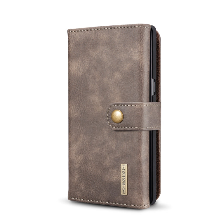 DG.MING for Galaxy Note 8 Triple Fold Crazy Horse Texture Horizontal Flip Magnetic Protective Case with Holder & Card Slots & Wallet